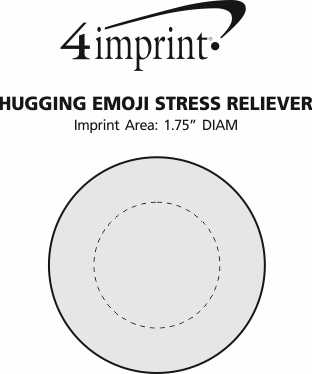 Imprint Area of Hugging Emoji Stress Reliever