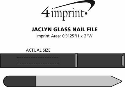 Imprint Area of Jaclyn Glass Nail File
