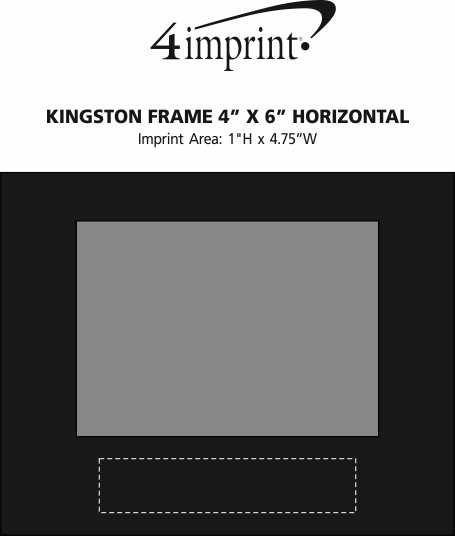 Imprint Area of Kingston Frame - 4" x 6" - Horizontal