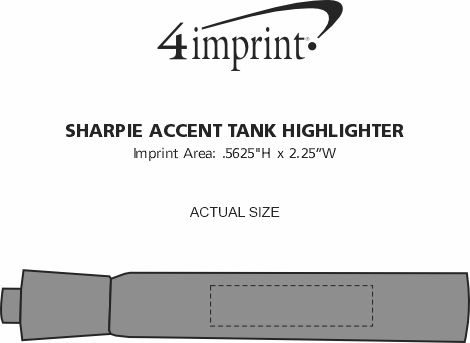 Imprint Area of Sharpie Accent Tank Highlighter