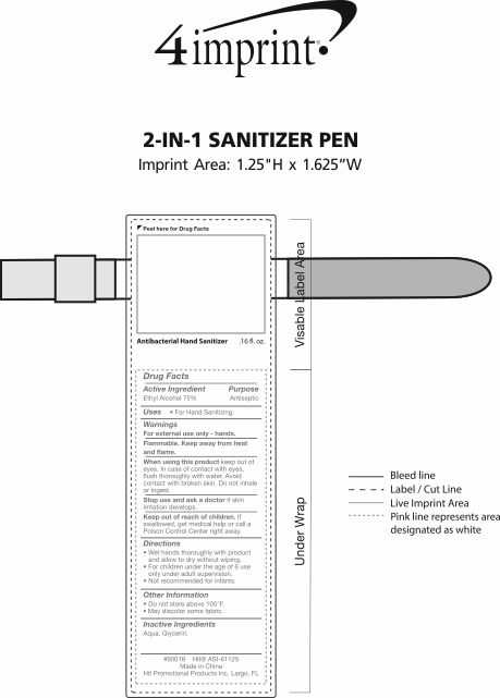 Imprint Area of 2-in-1 Sanitizer Pen