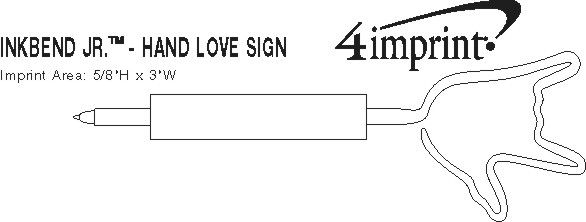 Imprint Area of Inkbend Standard - Hand Love Sign