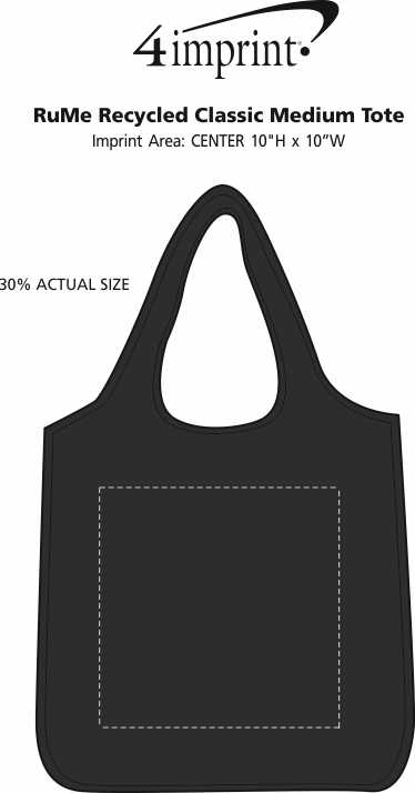 Imprint Area of RuMe Recycled Classic Medium Tote