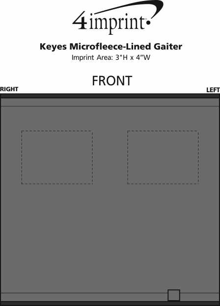 Imprint Area of Keyes Microfleece-Lined Gaiter
