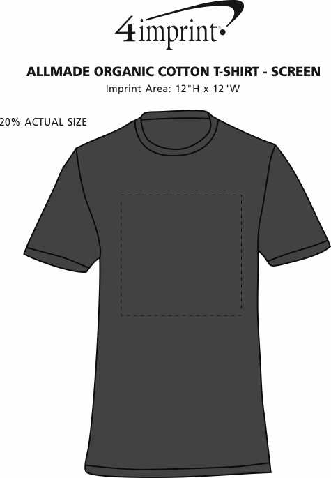 Imprint Area of Allmade Organic Cotton T-Shirt - Screen