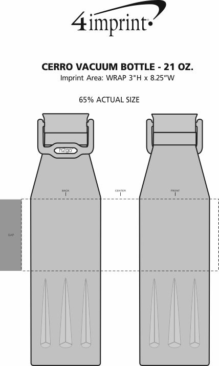 Imprint Area of Cerro Vacuum Bottle - 21 oz.
