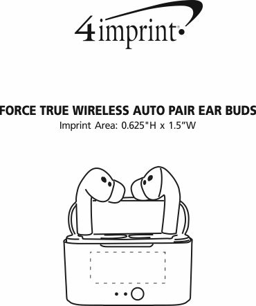 Imprint Area of Force True Wireless Auto Pair Ear Buds