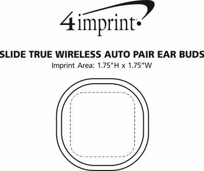 Imprint Area of Slide True Wireless Auto Pair Ear Buds