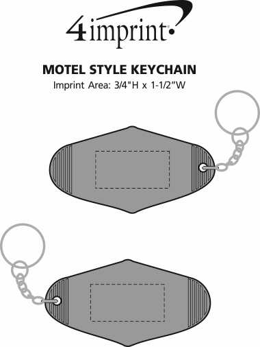 Imprint Area of Motel Style Keychain