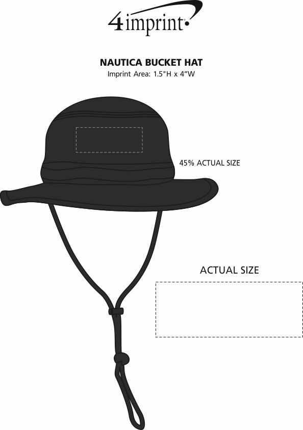 Imprint Area of Nautica Bucket Hat