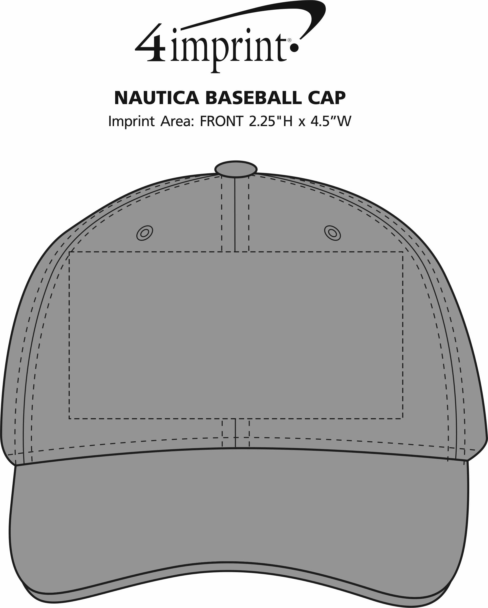 Imprint Area of Nautica Baseball Cap