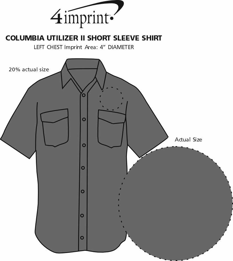 Imprint Area of Columbia Utilizer II Short Sleeve Shirt