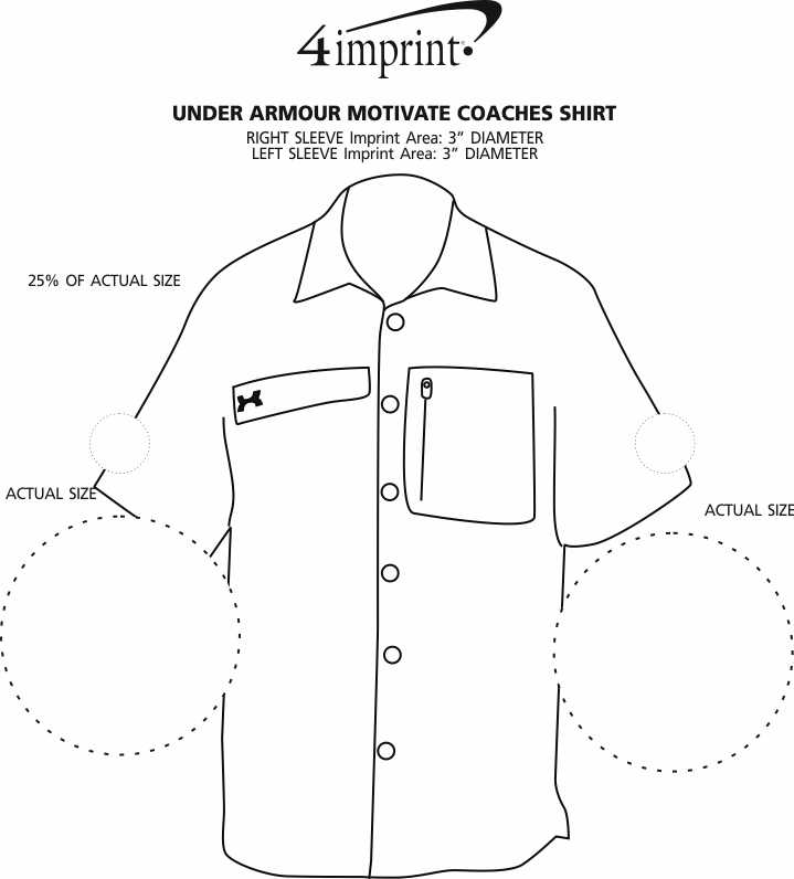 Imprint Area of Under Armour Motivate Coaches Shirt