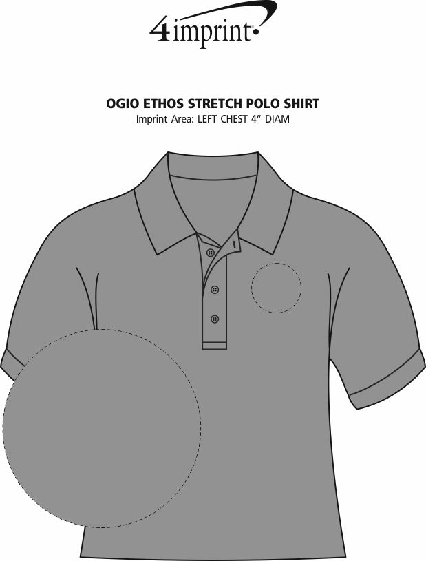 Imprint Area of OGIO Ethos Stretch Polo Shirt