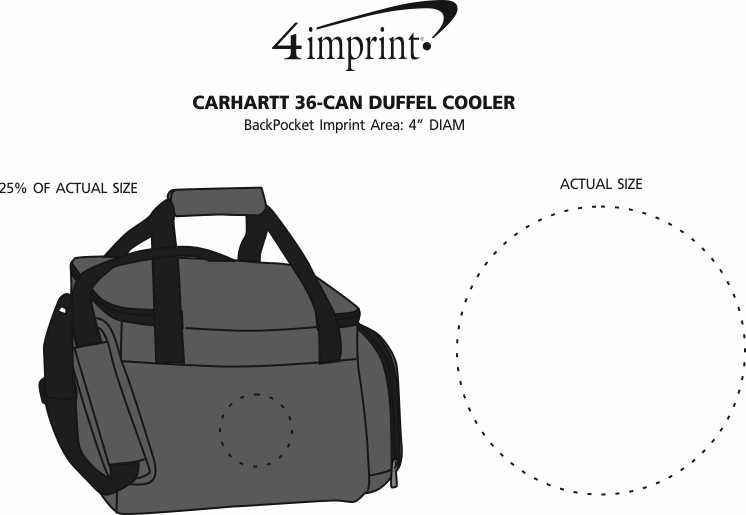 Imprint Area of Carhartt 36-Can Duffel Cooler