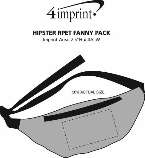 Imprint Area of Hipster Fanny Pack