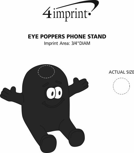 Imprint Area of Eye Poppers Phone Stand