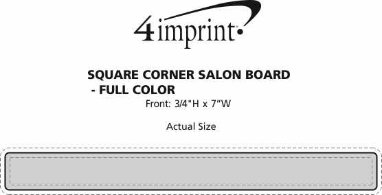 Imprint Area of Square Corner Salon-Size Emery Board – Full Color