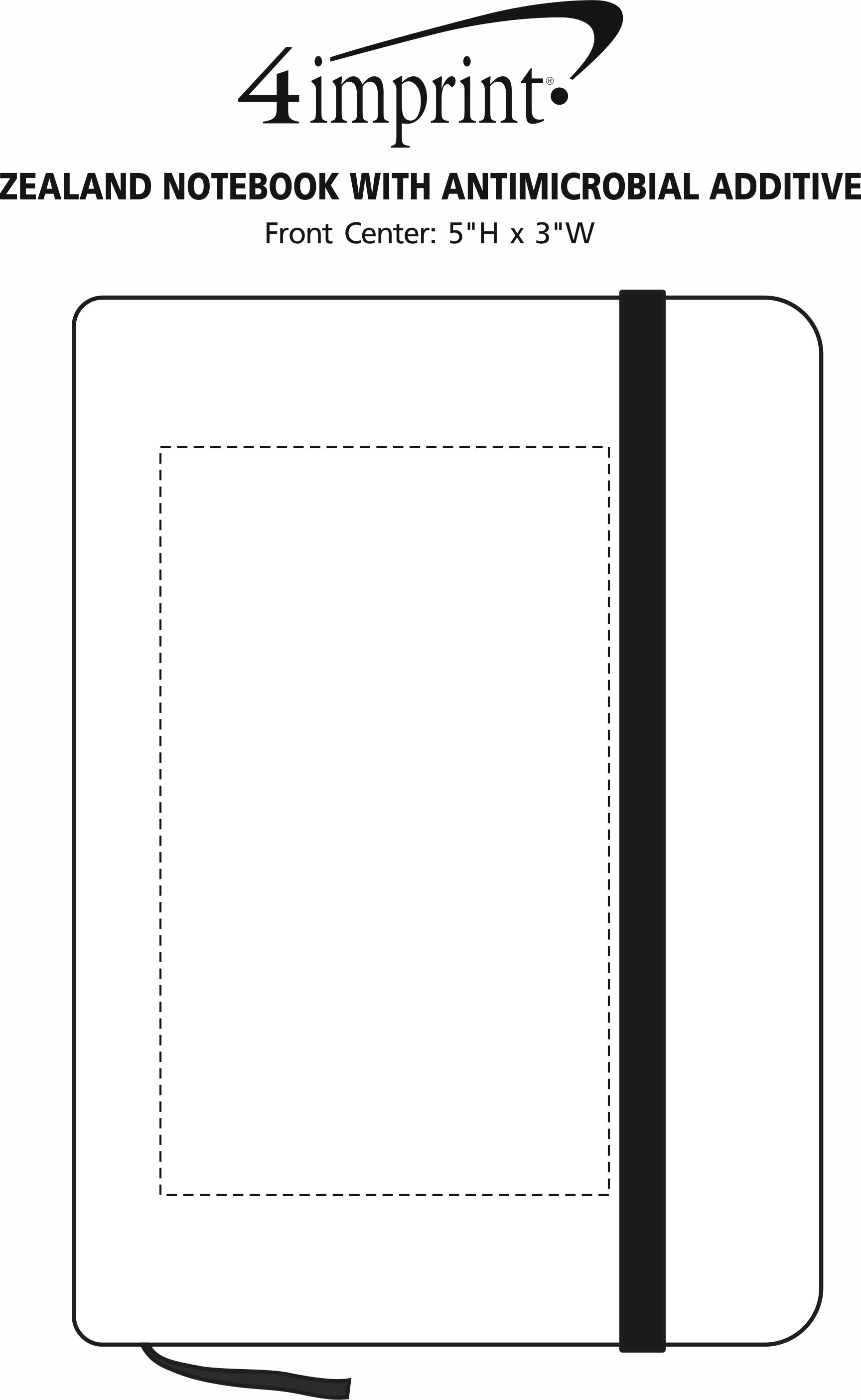 Imprint Area of Zealand Notebook with Antimicrobial Additive
