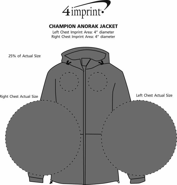 Imprint Area of Champion Anorak Jacket