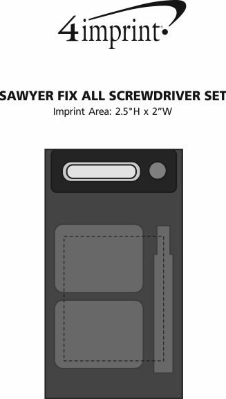 Imprint Area of Sawyer Fix All Screwdriver Set