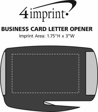 Imprint Area of Business Card Letter Opener