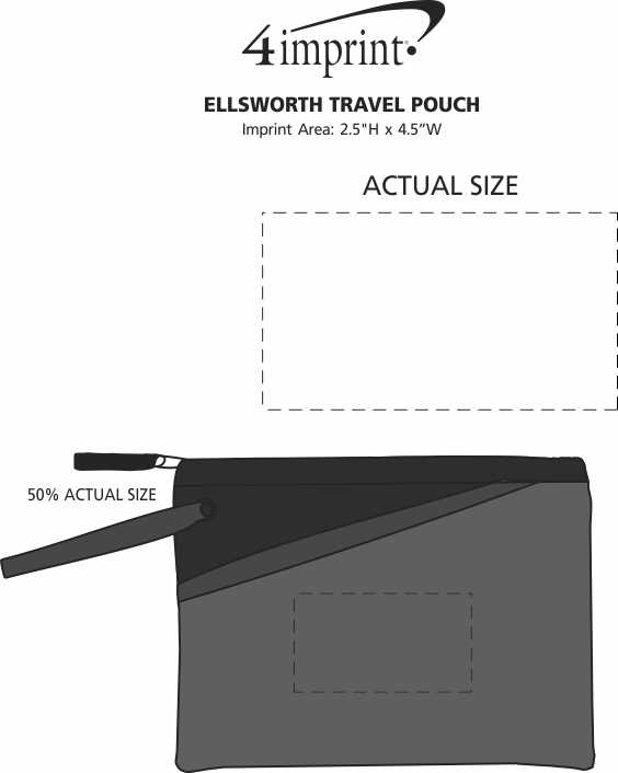 Imprint Area of Ellsworth Travel Pouch