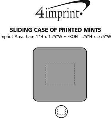 Imprint Area of Sliding Case of Printed Mints