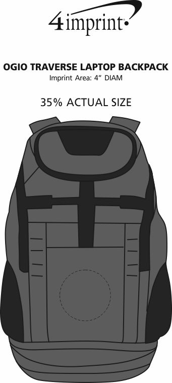 Imprint Area of OGIO Traverse Laptop Backpack