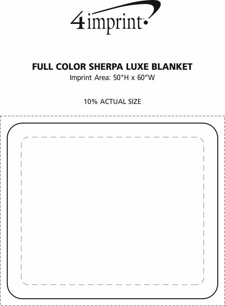 Imprint Area of Full Color Sherpa Luxe Blanket