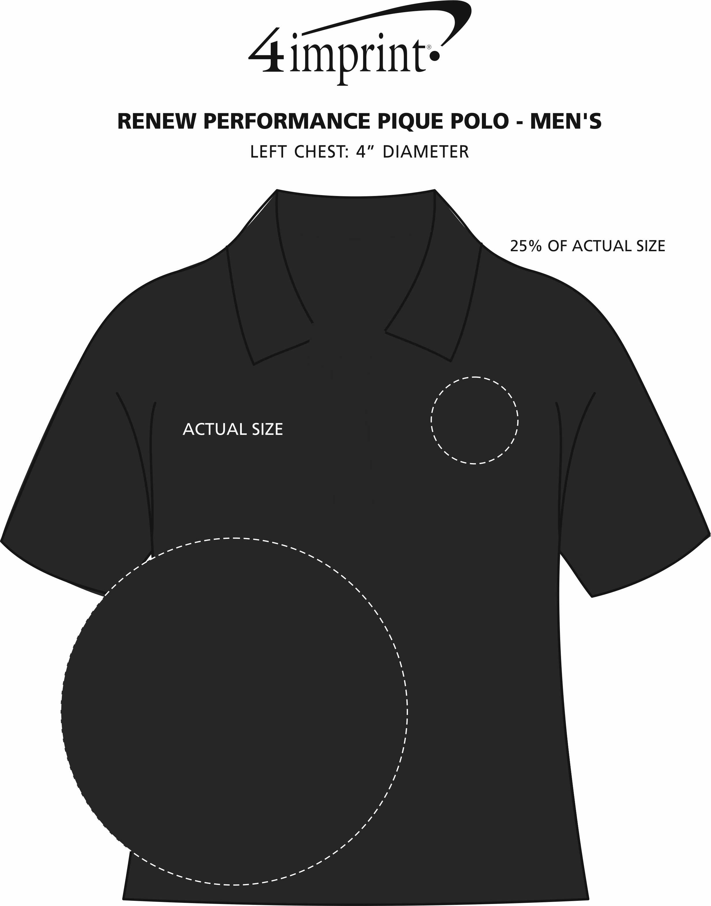 Imprint Area of Renew Performance Pique Polo - Men's