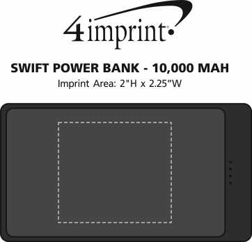 Imprint Area of Swift Power Bank - 10,000 mAh
