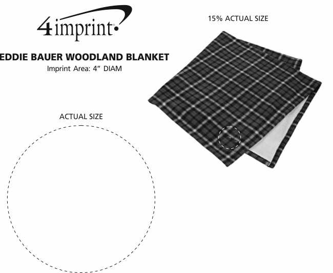 Imprint Area of Eddie Bauer Woodland Blanket