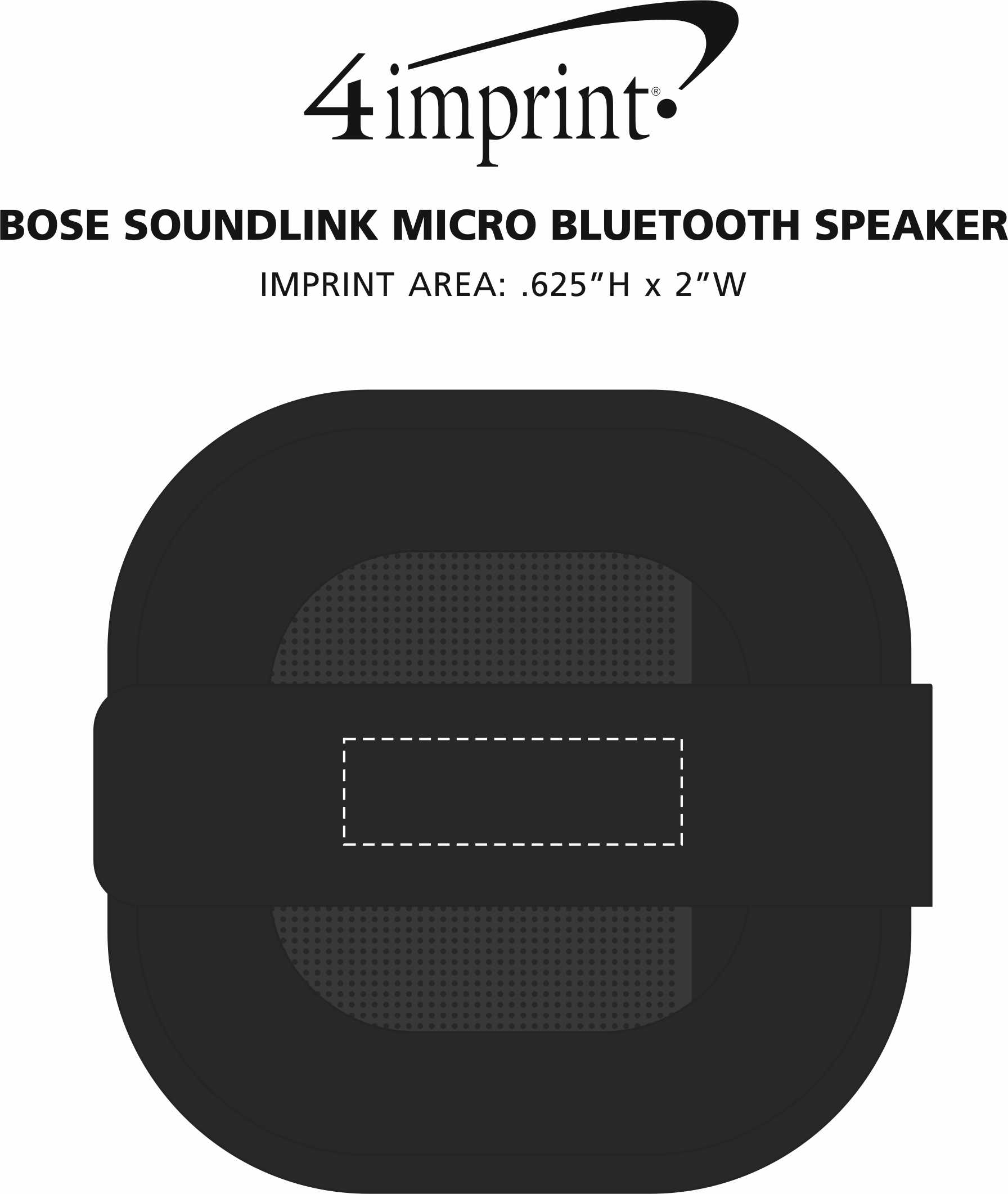 Imprint Area of Bose Soundlink Micro Bluetooth Speaker