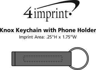 Imprint Area of Knox Keychain with Phone Holder