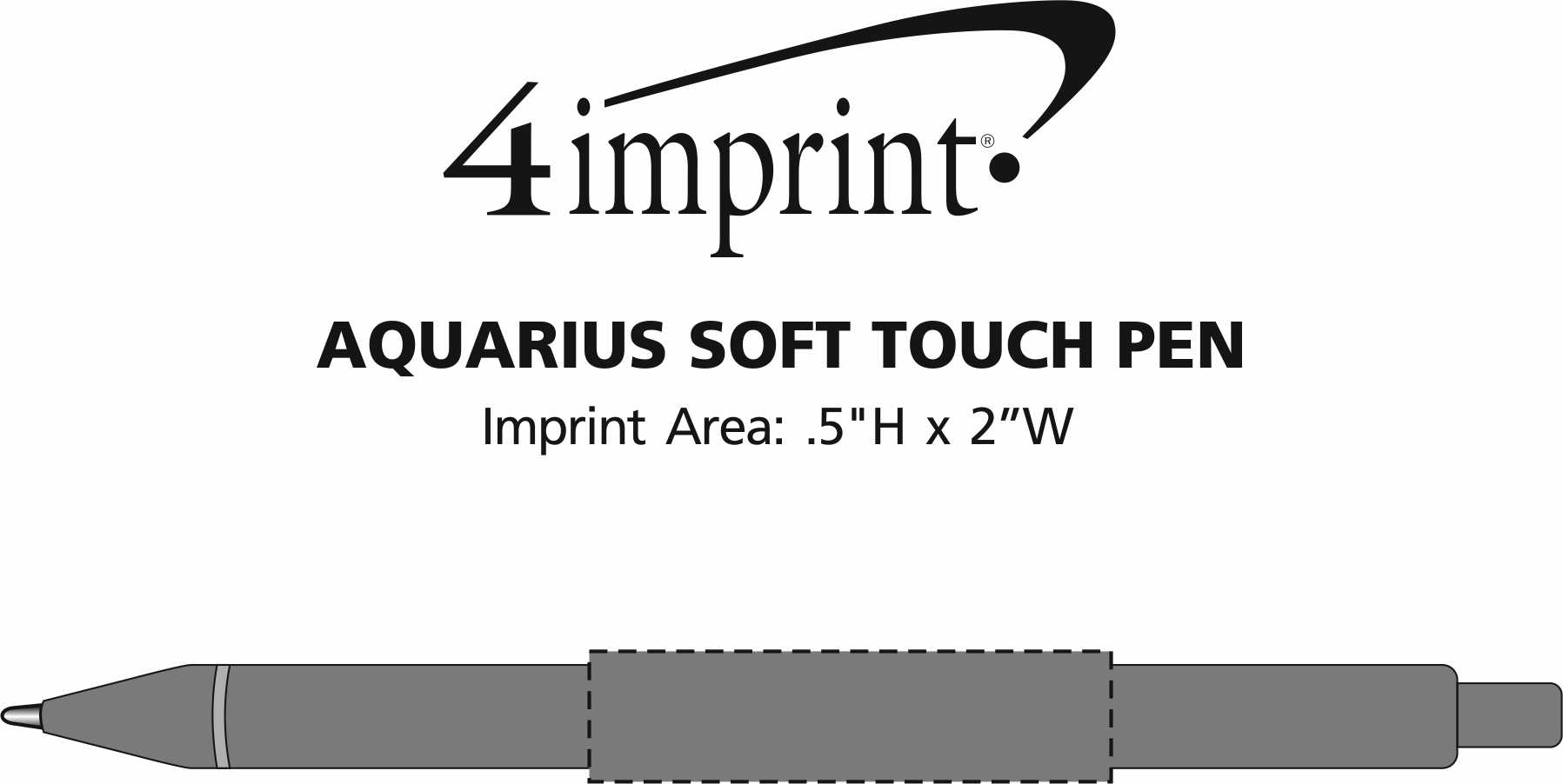 Imprint Area of Aquarius Soft Touch Pen