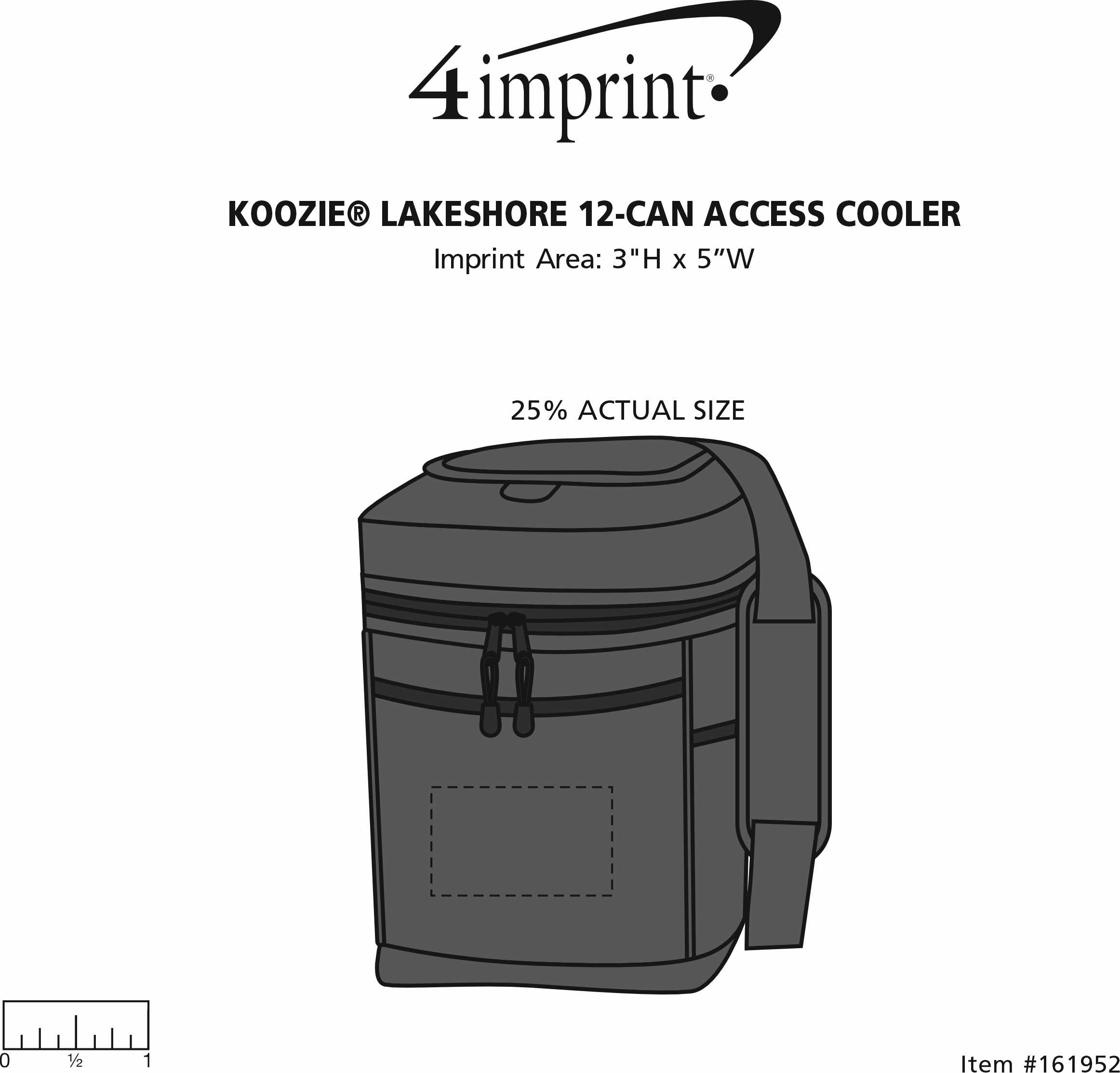 Imprint Area of Koozie® Lakeshore 12-Can Access Kooler