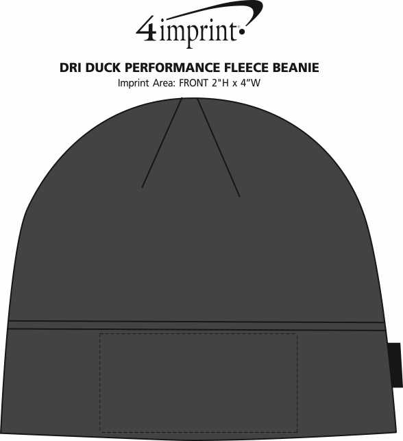 Imprint Area of DRI DUCK Performance Fleece Beanie