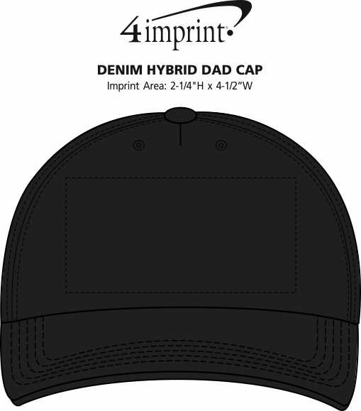 Imprint Area of Denim Hybrid Dad Cap
