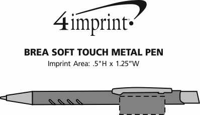 Imprint Area of Brea Soft Touch Metal Pen