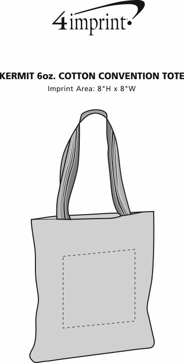 Imprint Area of Kermit 6 oz. Cotton Convention Tote