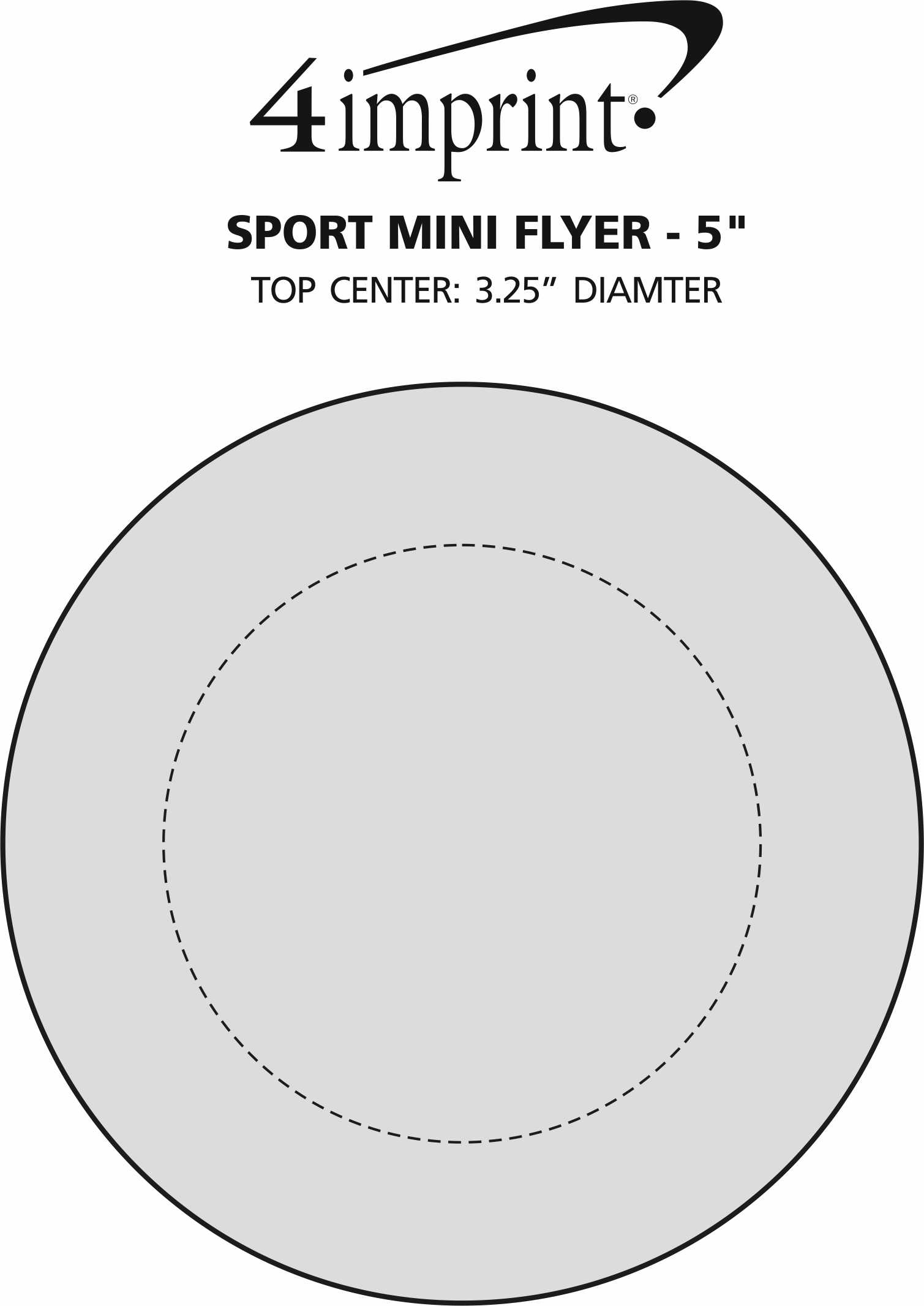 Imprint Area of Sport Mini Flyer - 5"