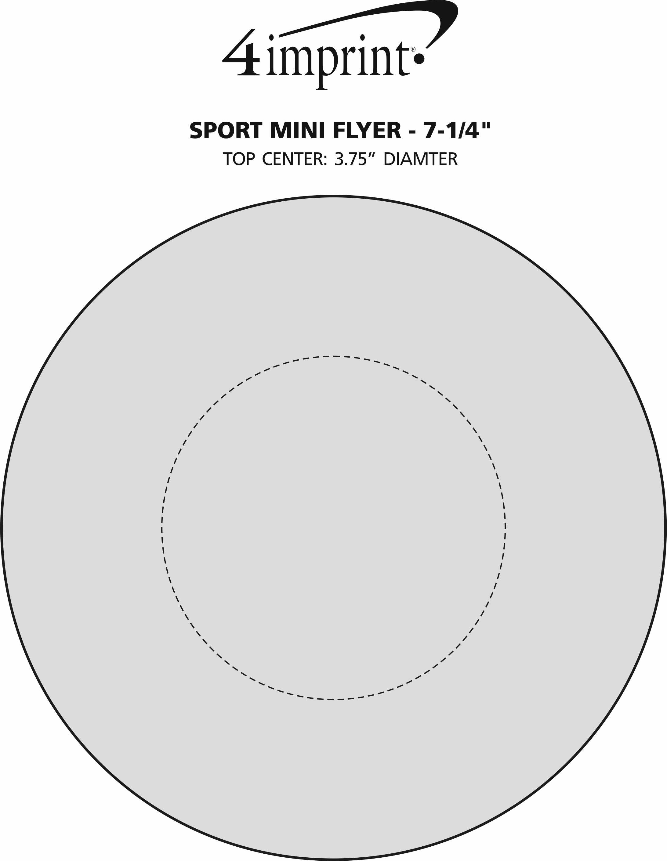 Imprint Area of Sport Mini Flyer - 7-1/4"