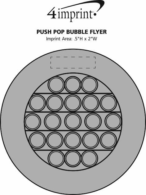 Imprint Area of Push Pop Bubble Flyer