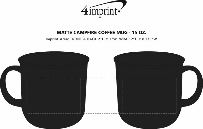 Imprint Area of Matte Campfire Coffee Mug - 15 oz.