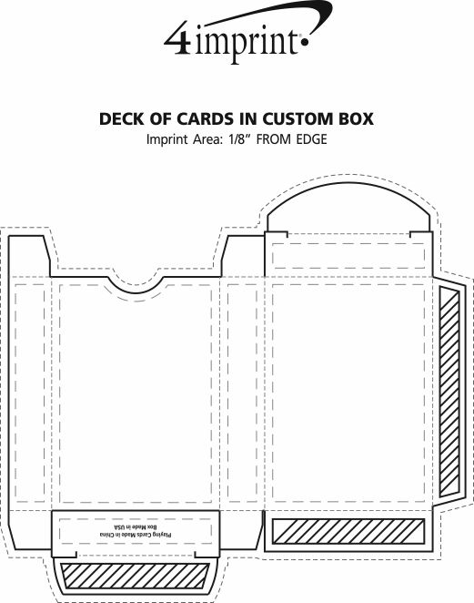 Imprint Area of Deck of Cards in Custom Box