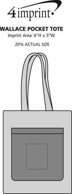 Imprint Area of Wallace Pocket Tote
