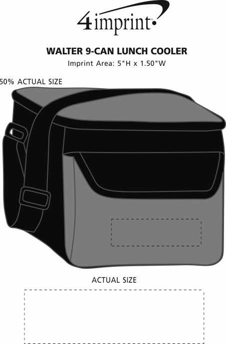 Imprint Area of Walter 9-Can Lunch Cooler
