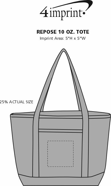 Imprint Area of Repose 10 oz. Boat Tote