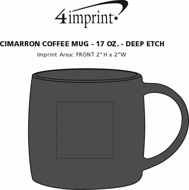 Imprint Area of Cimarron Coffee Mug - 17 oz. - Deep Etch